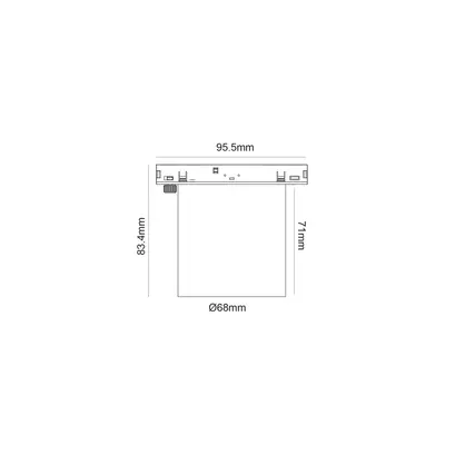МИНИ ЧЕРЕН МАГНИТЕН СПОТ 24V DC 7W 3000K 650LM 36° RA90 5 ГОДИНИ Φ68*71(83,4)ΜΜ
