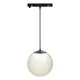 MINI BLACK MAGNETIC PENDANT LUMINAIRE 24V DC 7W 3000K 650LM 230° RA90 5 YRS Φ100Χ1000ΜΜ OPAL GLASS