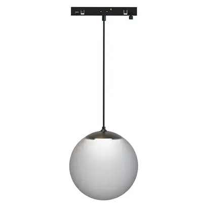 МИНИ ЧЕРЕН МАГНИТЕН ПЕНДЕЛ 24V DC 7W 4000K 670LM 230° RA90 5 ГОДИНИ Φ100Χ1000ΜΜ ОПАЛОВО СТЪКЛО