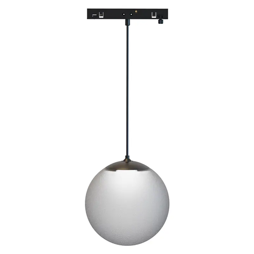 МИНИ ЧЕРЕН МАГНИТЕН ПЕНДЕЛ 24V DC 7W 4000K 670LM 230° RA90 5 ГОДИНИ Φ100Χ1000ΜΜ ОПАЛОВО СТЪКЛО