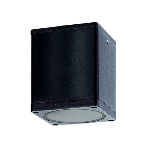 GU10 КВАДРАТЕН ПЛАФОН 230V AC ЧЕРЕН IP65 GU10 МАКС.35W