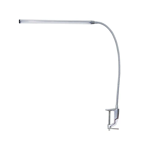 NETTO LED DESK LAMP 5W 4000K TOUCH SILVER WITH SPIRAL+CLAMP 230V Η85,5CMmax DELGADO