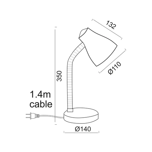 NETTO DESK LAMP E27 ORANGE WHITE YUPPIE - изображение 2