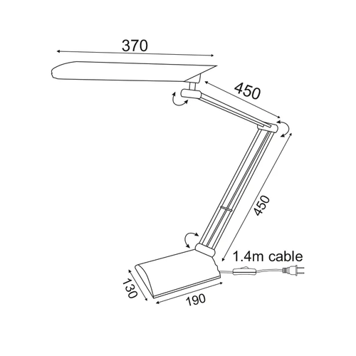 NETTO DESK LAMP 1X11W G23 GREY TATE - изображение 2