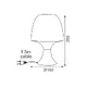 NETTO TABLE LAMP 1XE14 PLASTIC BLUE Φ16XH25,5CM NIOKI - изображение 2