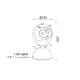 NETTO TABLE LUMINAIRE 1XE14 BROWN PLASTIC OWL 15Χ13,5ΧΗ23CM KOKKA - изображение 2