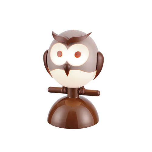 NETTO TABLE LUMINAIRE 1XE14 BROWN PLASTIC OWL 15Χ13,5ΧΗ23CM KOKKA