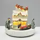 LED WW DECOR WHITE HOUSE+ROTATION TRAIN+MUSIC 4.5V (ADAPT) / 3ΑΑ (BAT) 24Χ23Χ23.5CM