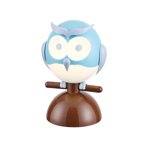 NETTO TABLE LUMINAIRE 1XE14 BLUE PLASTIC OWL 15Χ13,5ΧΗ23CM KOKKA
