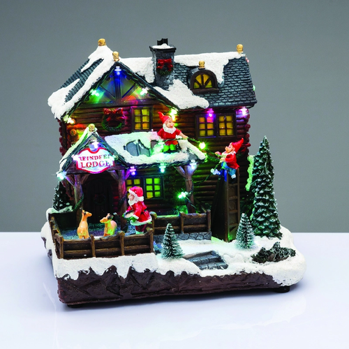 LED MULTIC.COLOR CHANGING HOUSE ANIMALS MOVEM.MUSIC ADAPT:4.5V BATT:3XAA (NOT INCL) 24,5*19,5*24,5cm