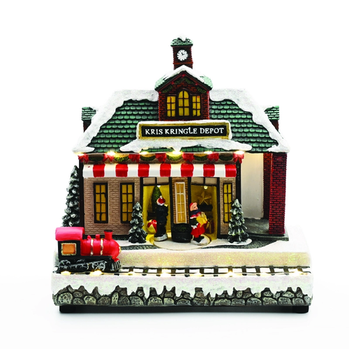 LED MULTIC.HOUSE TRAIN MOVEM. MUSIC ADAPT:4.5V (NOT INCL) BATT:3XAA (NOT INCL) 25*13,5*24,5cm