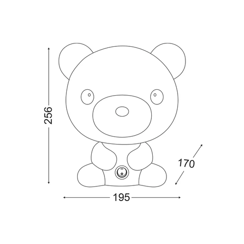 KIDS TABLE LIGHT 1XE14 WHITE BEAR 20Χ17ΧΗ26CM FRIENDS - изображение 2