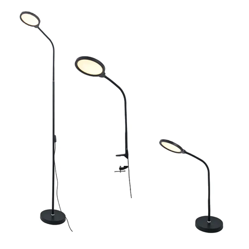LED НАСТОЛНА ЛАМПА 3 В 1 ЧЕРНА ABS+АЛУМИНИЙ CCT СТЪПКОВО ДИМИРУЕМА 32Χ40Χ7 STEFAN