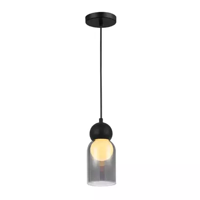JULIETTE-PENDANT LAMP BLACK GLASS CONVENTIONAL IP20 1xE27 100xH1270mm