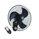 WALL FAN, REMOTE CONTROL, TIMER, BLACK WITH 3 BLACK BLADES, DIAM45, AC 50W