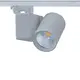 Сив LED линеен осветител за релса 20W, 3000K, 3-фазен, 38°, 2200 lm, 230V AC, Ra80, 5 години гаранция