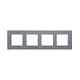 PRIME 4 GANG FRAME CLASSIC IP20 MAT ALUMINIUM