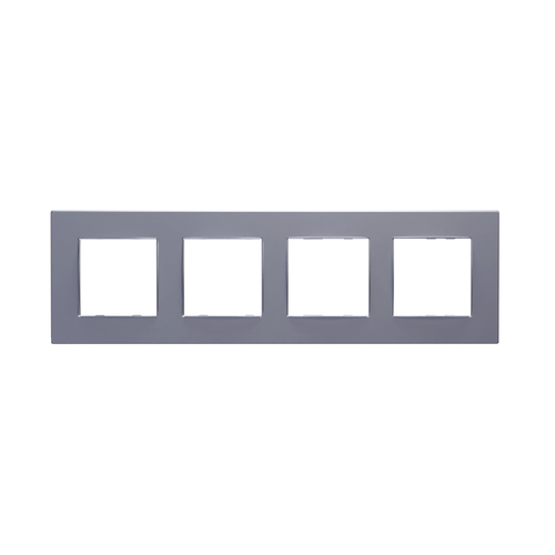 PRIME 4 GANG FRAME CLASSIC IP20 MAT ALUMINIUM