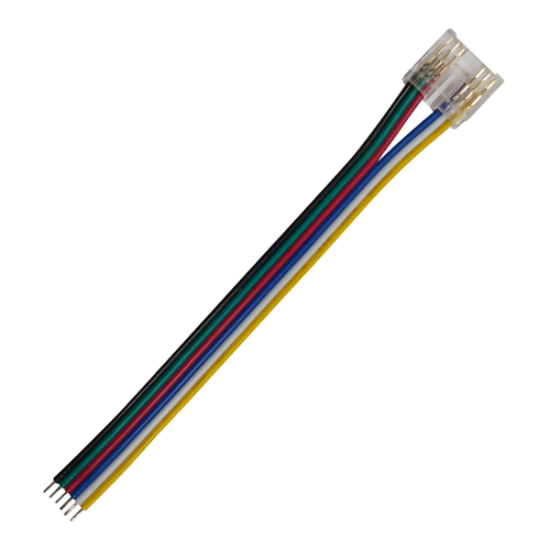 Конектор за COB RGB CCT лента, ширина 12 мм, PCB – 10 см, 6 проводника в края