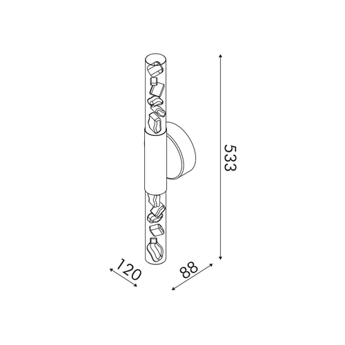 OASIS-WALL LAMP-SAND WHITE ALUMINIUM+IRON+ACRYLIC LED COB 13W CCT 650LM IP20 120X88X533MM - изображение 2