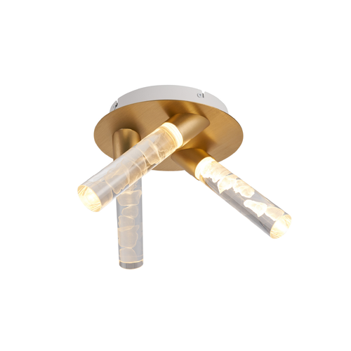 OASIS – комплект от 3 таванни лампи от пясъчно бял алуминий, LED COB 22W, CCT, 1100 lm, IP20, 396 × 396 × 225 мм