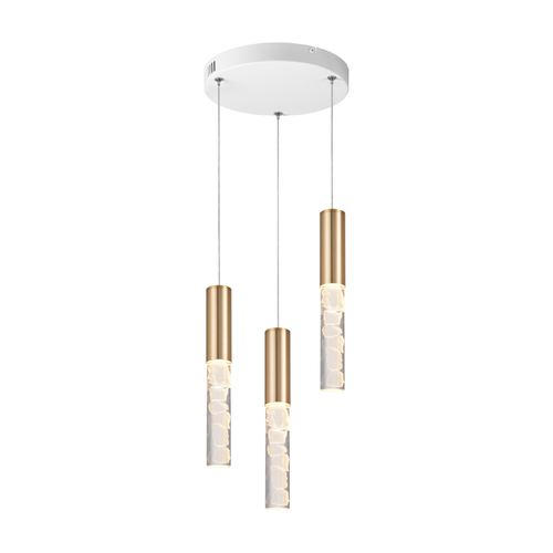 OASIS – комплект от 3 висящи лампи от пясъчно бял алуминий, LED COB 22W, CCT, 1100 lm, IP20, 268 × 268 × 1500 мм