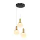 MARBELLA-PENDANT LAMP*3 SAND BLACK ALUMINIUM LED SMD 33W CCT 2145LM 440X440X1500MM