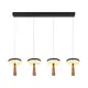 ASIAN-PENDANT LAMP*4 SAND BLACK ALUMINIUM LED SMD 42W CCT 2730LM IP20 965X164X1500MM