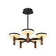 ASIAN-PENDANT LAMP*5 SAND BLACK ALUMINIUM LED SMD 52W CCT 3380LM IP20 600X330-1230MM