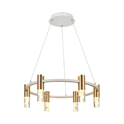 OASIS – комплект от 6 висящи лампи от пясъчно бял алуминий, LED COB 43W, CCT, 2150 lm, IP20, 606 × 606 × 1500 мм