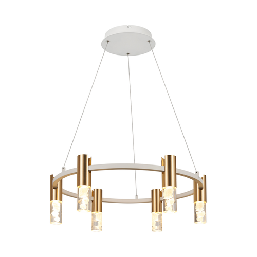 OASIS-PENDANT LAMP*6 SAND WHITE ALUMINIUM LED COB 43W CCT 2150LM IP20 606X606X1500MM