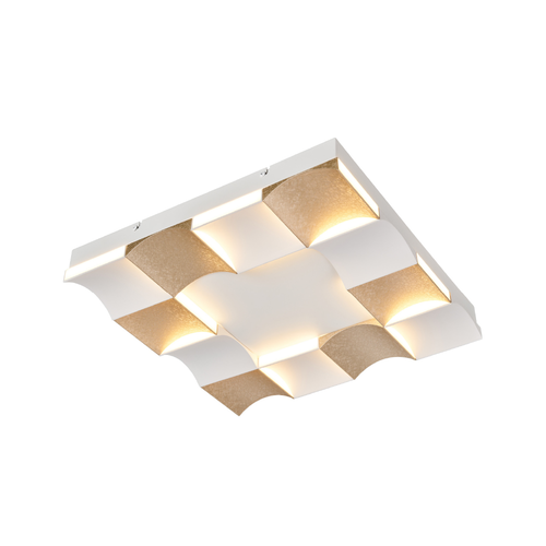 CHESSY-CEILING LAMP GOLD SAND WHITE ALUMINIUM LED SMD 63W CCT 3150LM IP20 422X422X55MM