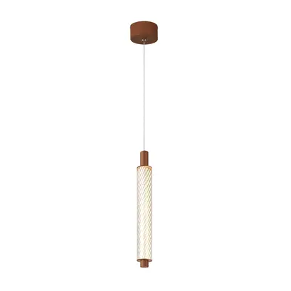 MYSTIQUE – висяща лампа от кафяв алуминий, LED SMD 11W, CCT, 660 lm, IP20, 45 × 45 × 1500 мм