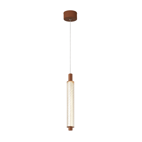 MYSTIQUE – висяща лампа от кафяв алуминий, LED SMD 11W, CCT, 660 lm, IP20, 45 × 45 × 1500 мм