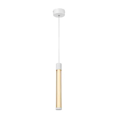 CANDELERA – висяща лампа от пясъчно бял алуминий, LED SMD 7W, CCT, 490 lm, IP20, 85 × 1500 мм