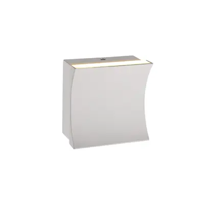 CHESSY – стенен аплик, пясъчно бял алуминий, LED SMD 7W, CCT, 350 lm, IP20, 105 × 105 × 55 мм