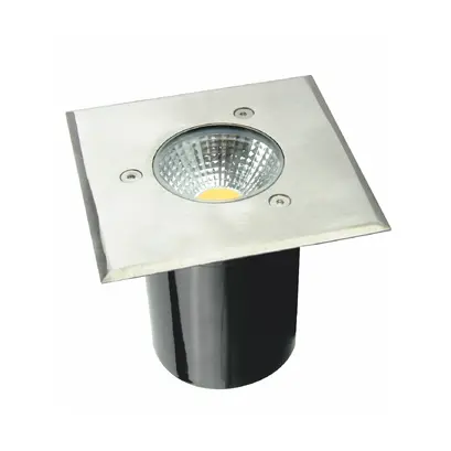 LED квадратен COB вграден спот за земя 7 W — 450 lm, 3000 K, IP67