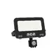LED SMD черен прожектор със сензор 30 W — 3 CCT, ~3000 lm, IP66