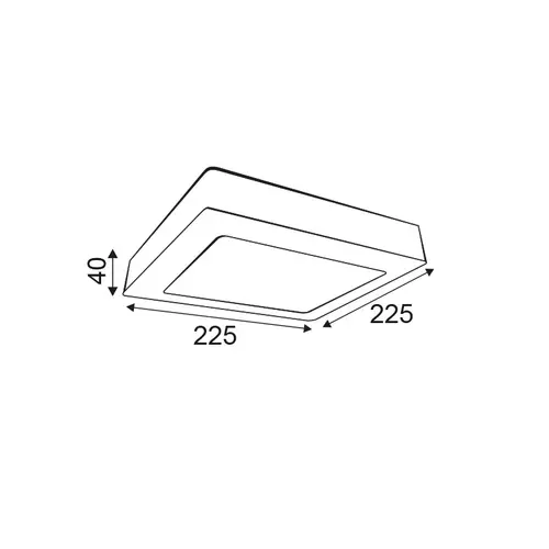 P/O КВАДРАТЕН БЯЛ ВГРАДЕН LED SLIM ПАНЕЛ 20W 3000K 1440Lm 230V 225X225 Ra80 - изображение 2