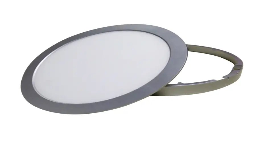 P/O SILVER LED ROUND PC SLIM PANEL 26W 3000K 1830Lm230V Φ295Ra80