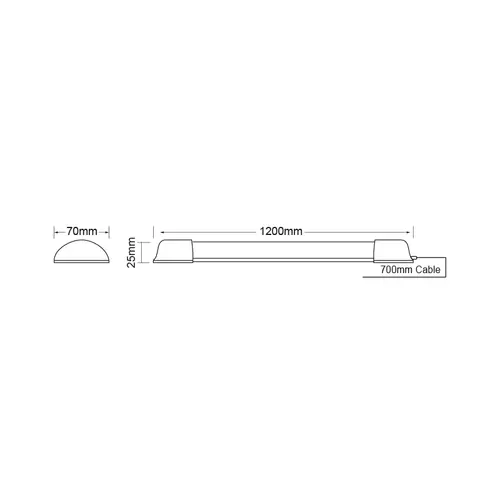 P/O LED LINEAR LUMINAIRE 36W 2900LM 6000K 120° 230V AC IP44 Ra>80 30.000HRS - изображение 2