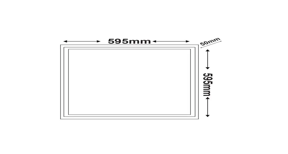 P/O LED PANEL 40W 595X595X50mm 3000K 3450Lm 230V AC Ra80 - изображение 2