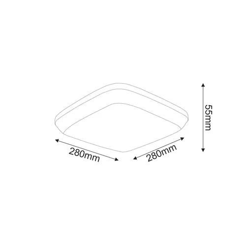 P/O WHITE SQUARE SENS CEIL SMDLED 24W 2100Lm4000K 120° 230V IP54 - изображение 2