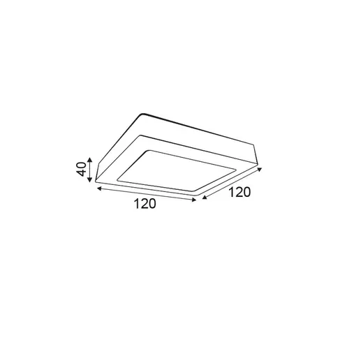 P/O SQUARE W CEIL.LED SLIMPANEL 8W 3000K 490Lm 230V 120X120 Ra80 - изображение 2
