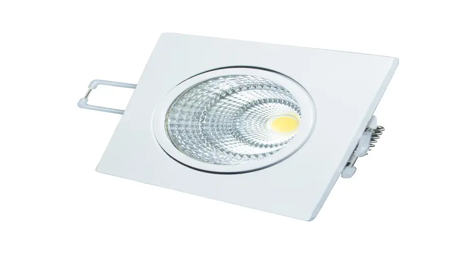 P/O КВАДРАТЕН БЯЛ МЕХ. LED СПОТ 6W 4000K 430Lm COB 230V 60° Ra80