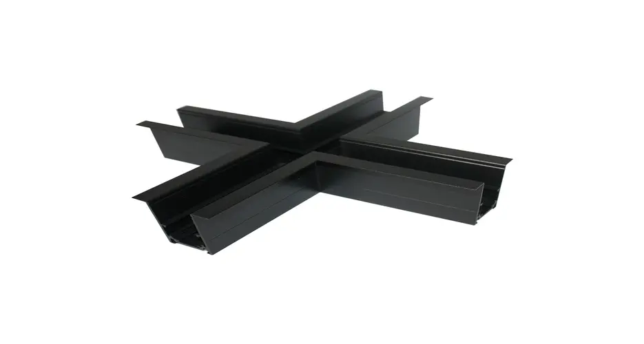 MATTE BLACK CONNECTOR "+" FOR MAGNETIC RECESSED TRACK