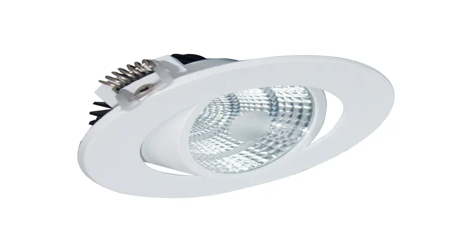 P/O ROUND WHITE MOV. LED SPOT 6W 3000K 410Lm COB 230V 60° Ra80