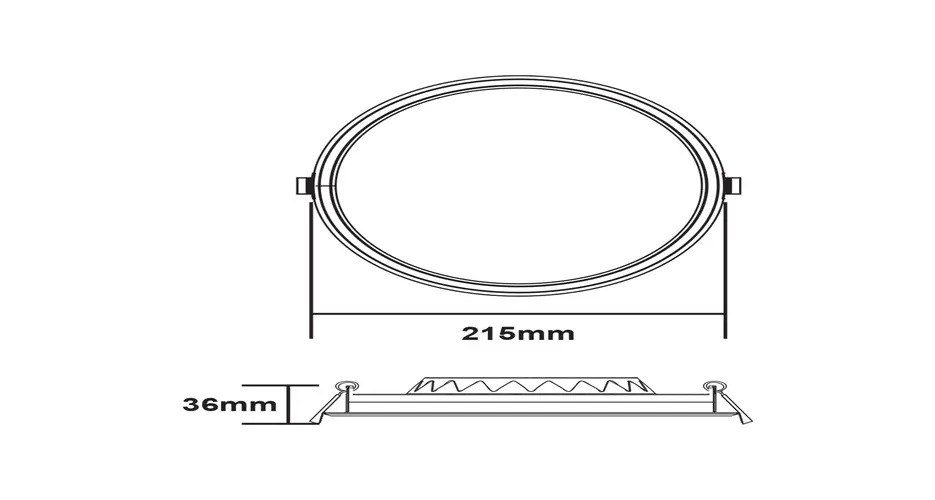 P/O LED PANEL WHITE ROUND 22W 3000K 2150Lm  Φ225x28mm 230V AC Ra80 - изображение 3