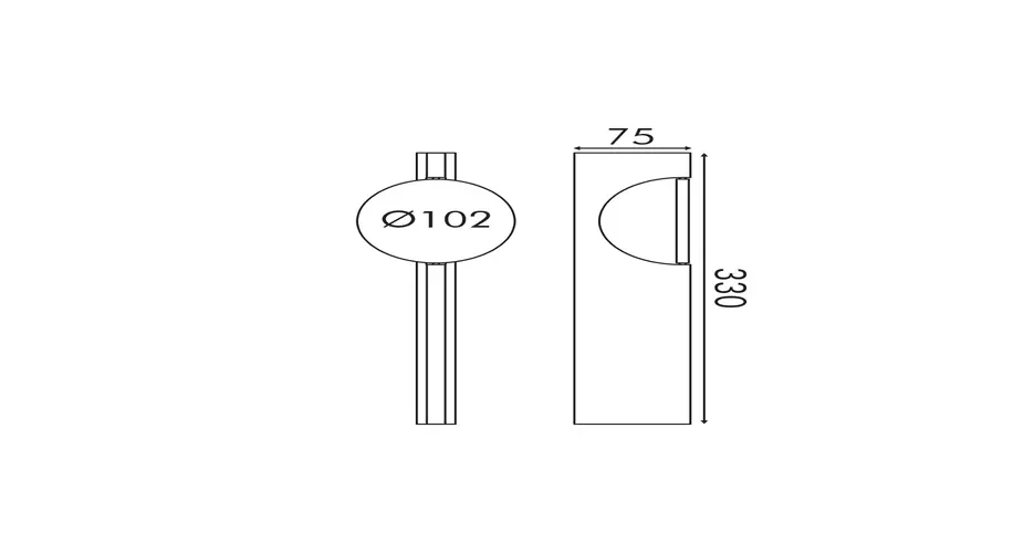 WALL LIGHT-BLACK METAL LED 5W 2700K IP20 100x100xH330mm - изображение 2