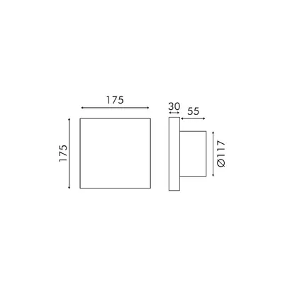 ВЕНТИЛАТОР ЗА ВЪЗДУХ ТИХ БЯЛ ABS ПЛАСТМАСА 7 ПЕРКИ 17W 220V 175x175x117mm